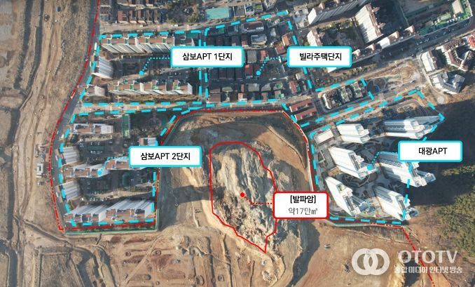 인천 검단신도시 2-2공구 암반 주변 공동주택단지