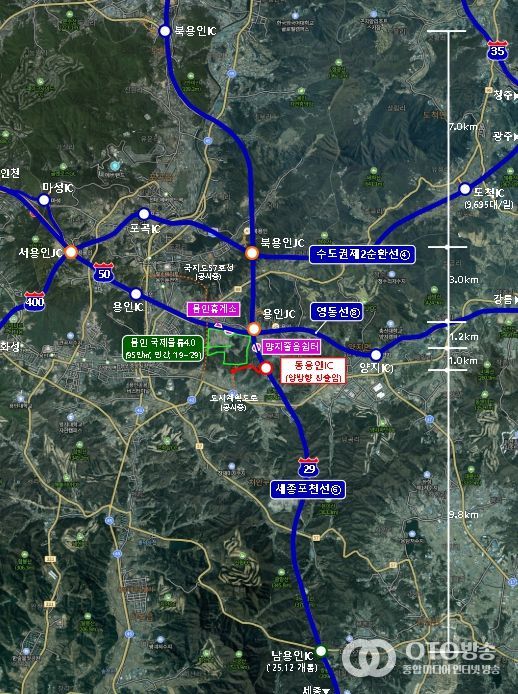 동용인IC 신설 사업 위치도