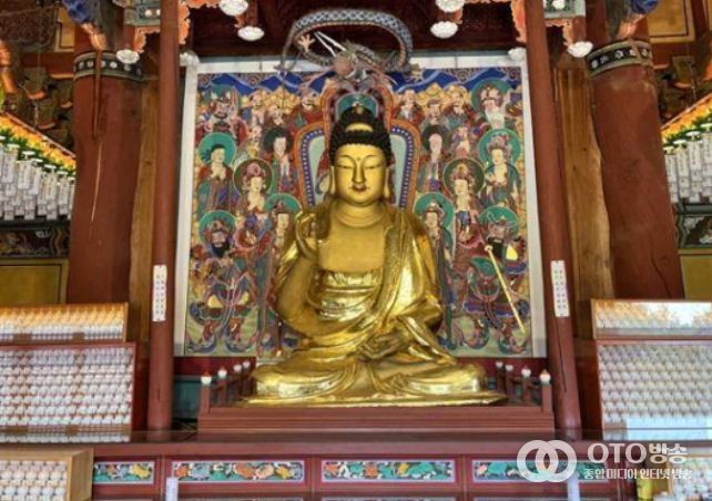 세종 비암사 소조아미타여래좌상