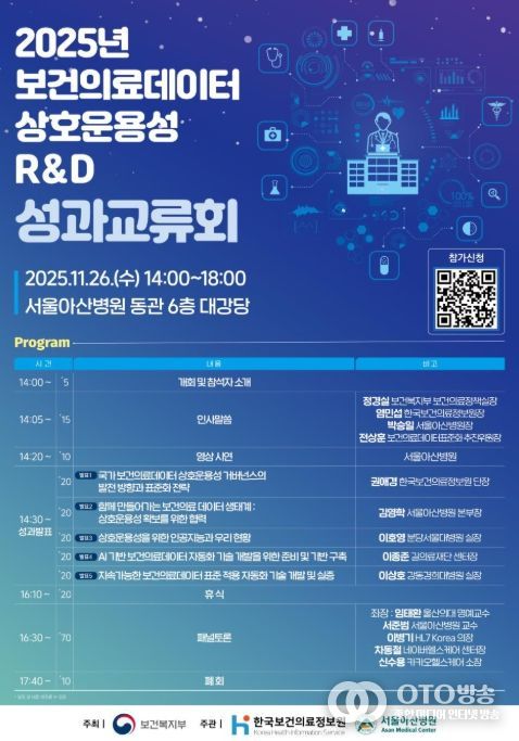 보건의료데이터 상호운용성 R&D 성과교류회 포스터