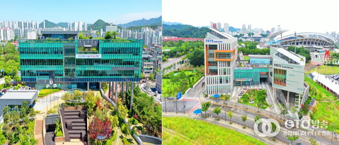 상록구청(왼쪽), 단원구청(오른쪽) 전경