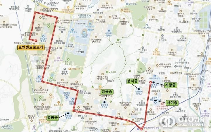 불당동지역 학생노선 신설
