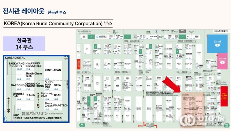 일본 니가타 농업 박람회 전시도