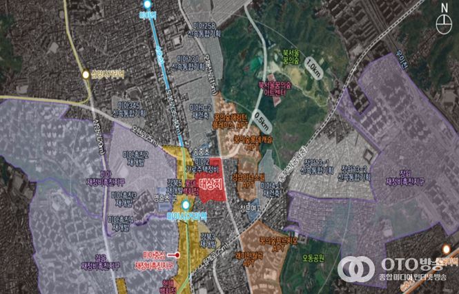 위치도(강북구 미아동 75 일대)