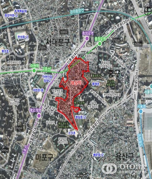 위치도 (아현동 699번지 일대)