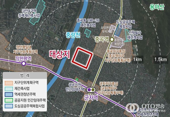 위치도(광진구 중곡1동 254-15 일대)